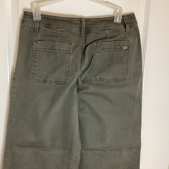 1822 Denim Women's Straight Wide Straight Leg Pants Size 8 Pockets Stretchy - Picture 6 of 10